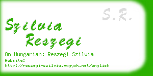 szilvia reszegi business card